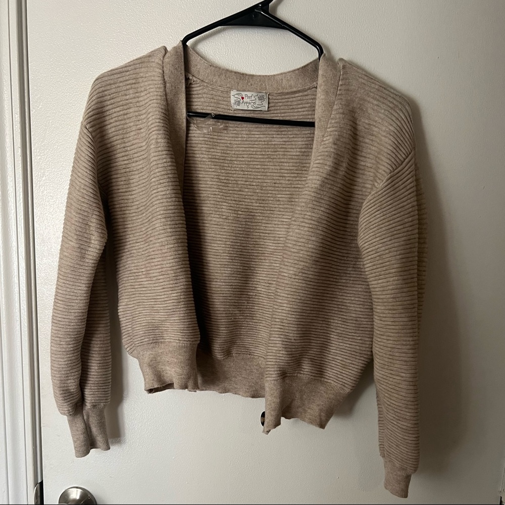 Beige colored cardigan